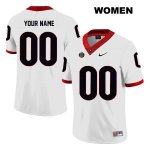 Women's Georgia Bulldogs NCAA #00 Customize Nike Stitched White Legend Authentic College Football Jersey SNT5554HW